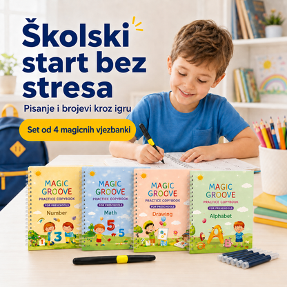 Magične vježbanke, set od 4 magične vježbanke za djecu