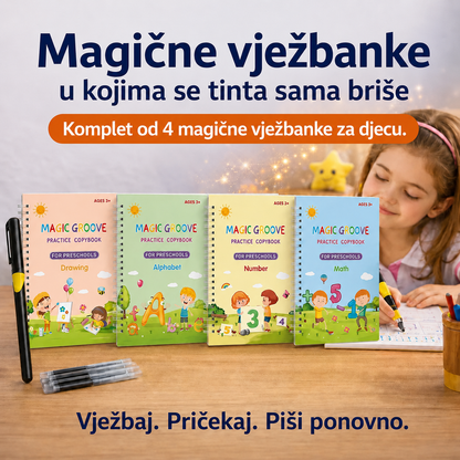 Magične vježbanke, set od 4 magične vježbanke za djecu